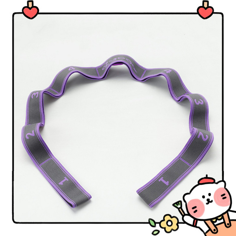Stretching Exercise Strap Strap Yoga with Ring Exercise Band Gravity Fitness Strap για γυμναστές Pilates Workouts ( Μωβ )