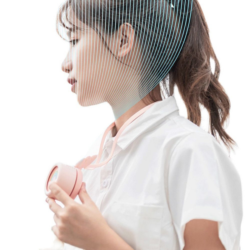 Studentams pakabinamas kaklo ventiliatorius, nešiojamasis įkraunamas mini ventiliatorius vasaros kelionėms USB įkraunamas kaklo ventiliatorius, vėsinantis vaikams dovanos