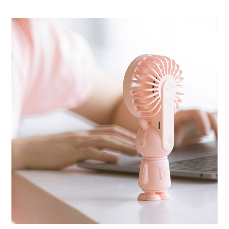 Väike kaasaskantav ventilaator multikas käeshoitav suvine mini kaasaskantav laetav ventilaator üliõpilastele õues