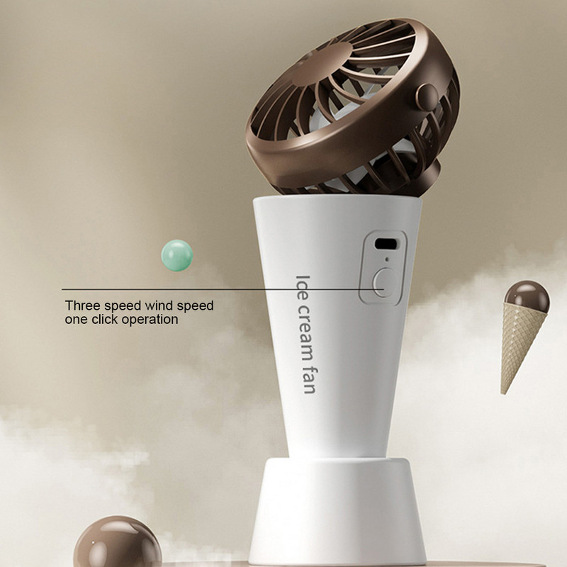 Nešiojamas rankinis ventiliatorius biuro stalinis daugiafunkcis sulankstomas mažas elektrinis ventiliatorius ledų ventiliatorius, įkraunamas USB