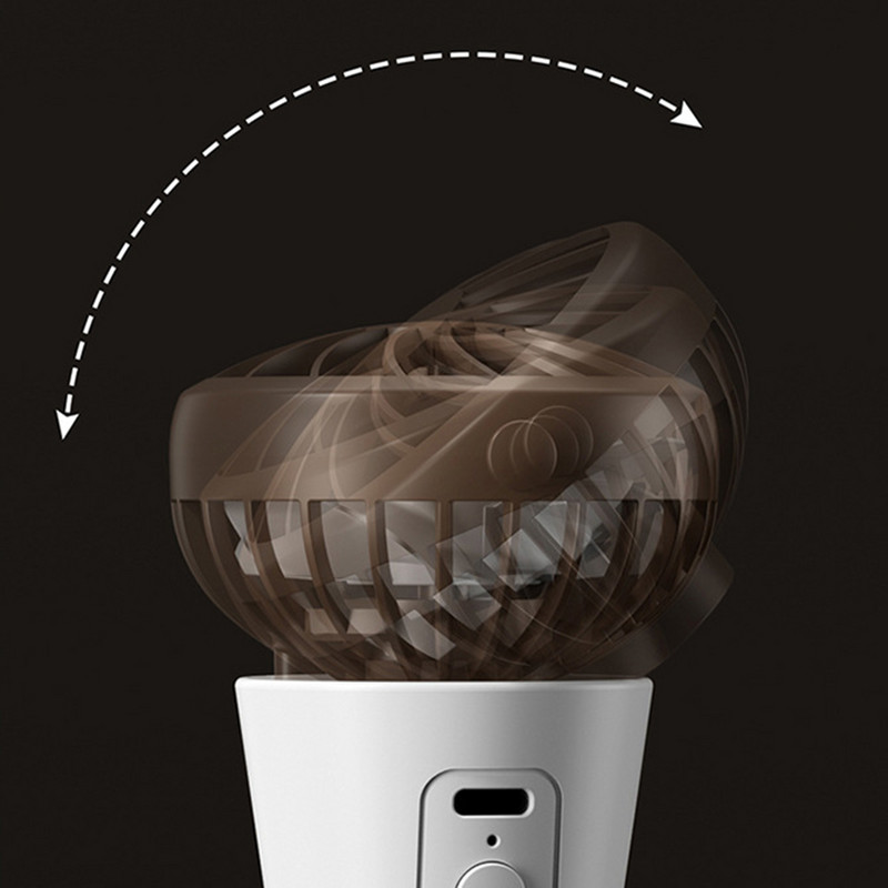 Nešiojamas rankinis ventiliatorius biuro stalinis daugiafunkcis sulankstomas mažas elektrinis ventiliatorius ledų ventiliatorius, įkraunamas USB