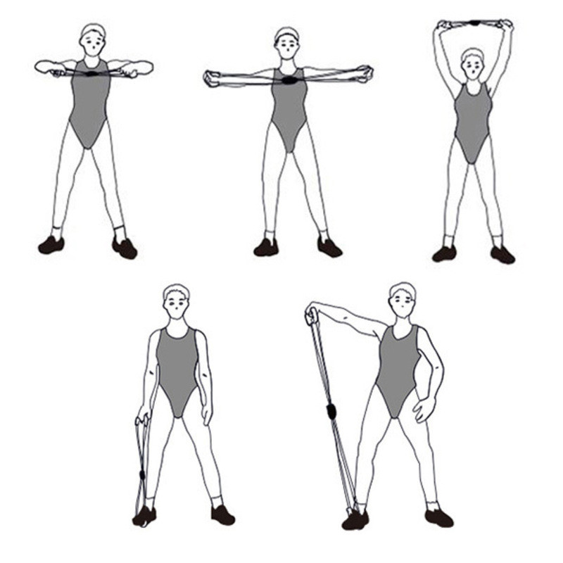 8 Word Fitness Jogos dantenų atsparumas Guminės juostos Fitneso elastinė juosta Sporto įranga Plėtimas Treniruotės treniruoklis treniruoklių salė