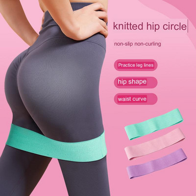 Cureaua elastica Cercul de sold Cureaua tricotata Cureaua de rezistenta pentru fitness Fese frumoase Cureaua elastica de yoga Cureaua de tragere de yoga