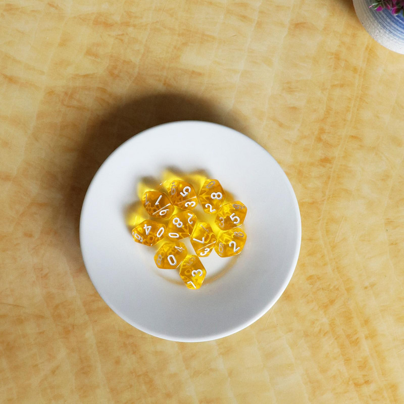 „MagiDeal“ 10 vnt./D10 D10 partijos brangakmenių kauliukai, skirti RPG ir „Dragons Pub“ draugams, žaidžiantiems žaidimus Juokingi žaislai 6 spalvos