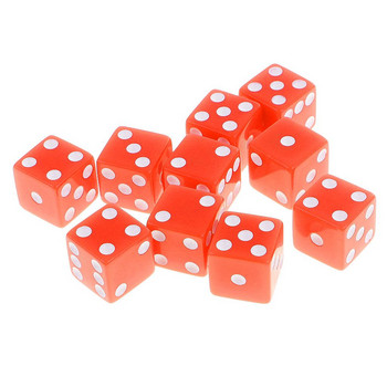 10 Pieces Six Sided D6 - Παιχνίδια πολλαπλών όψεων για επιτραπέζια παιχνίδια, , RPG Gaming