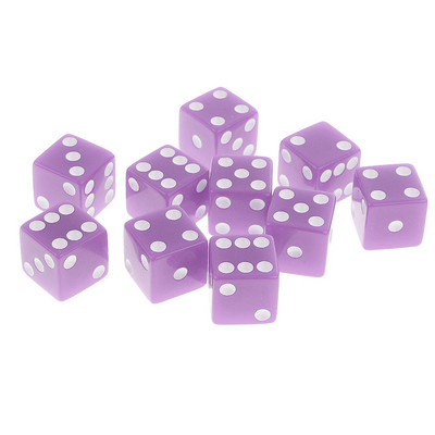 10 Pieces Six Sided D6 - Παιχνίδια πολλαπλών όψεων για επιτραπέζια παιχνίδια, , RPG Gaming