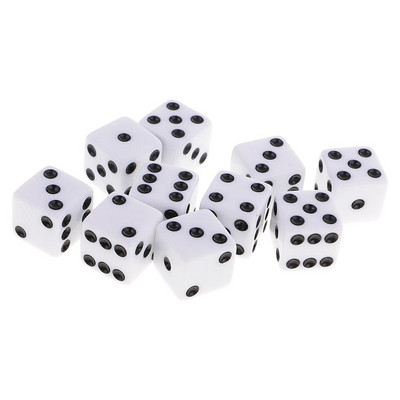 10 Pieces Six Sided D6 - Παιχνίδια πολλαπλών όψεων για επιτραπέζια παιχνίδια, , RPG Gaming