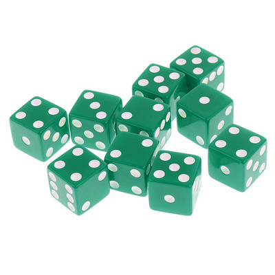 10 Pieces Six Sided D6 - Παιχνίδια πολλαπλών όψεων για επιτραπέζια παιχνίδια, , RPG Gaming