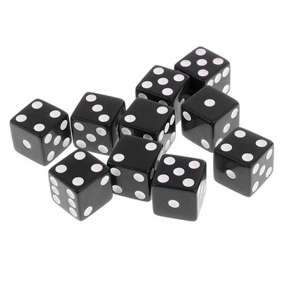 10 Pieces Six Sided D6 - Παιχνίδια πολλαπλών όψεων για επιτραπέζια παιχνίδια, , RPG Gaming