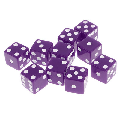 10 Pieces Six Sided D6 - Παιχνίδια πολλαπλών όψεων για επιτραπέζια παιχνίδια, , RPG Gaming
