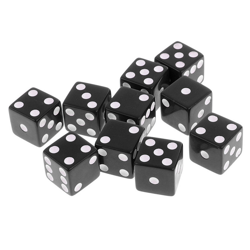 10 Pieces Six Sided D6 - Παιχνίδια πολλαπλών όψεων για επιτραπέζια παιχνίδια, , RPG Gaming