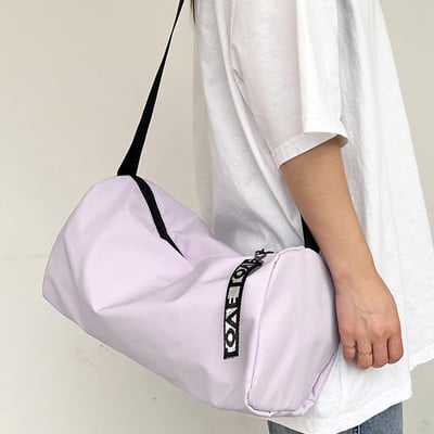 Large Capacity Fitness Training Bag Multi-Pockets Handbag Folding Portable Outdoor Gym Bag Adjustable Strap for Weekend Training