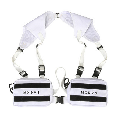 Taktička uniseks torba za prsa Ulična odjeća Muški funkcionalni alati Hip hop prsluk Dva džepa Muška torbica Kanye West