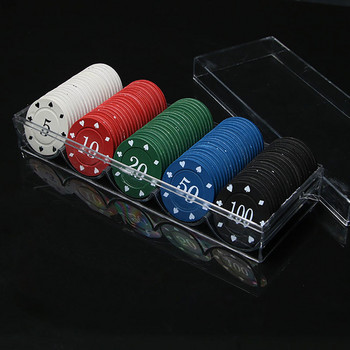 20 τμχ Στρογγυλά πλαστικά Texas Hold\'em Casino Chips Σετ μπακαρά πόκερ μάρκες ψυχαγωγίας Κέρματα δολαρίων για οικογενειακά πάρτι