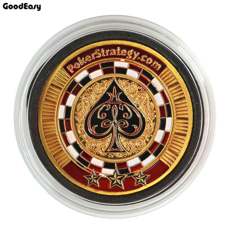 Štitnik za poker kartice Metalni žeton Novčić s plastičnim poklopcem Metalni set žetona za poker Texas PokerStrategy Gumb za djelitelje