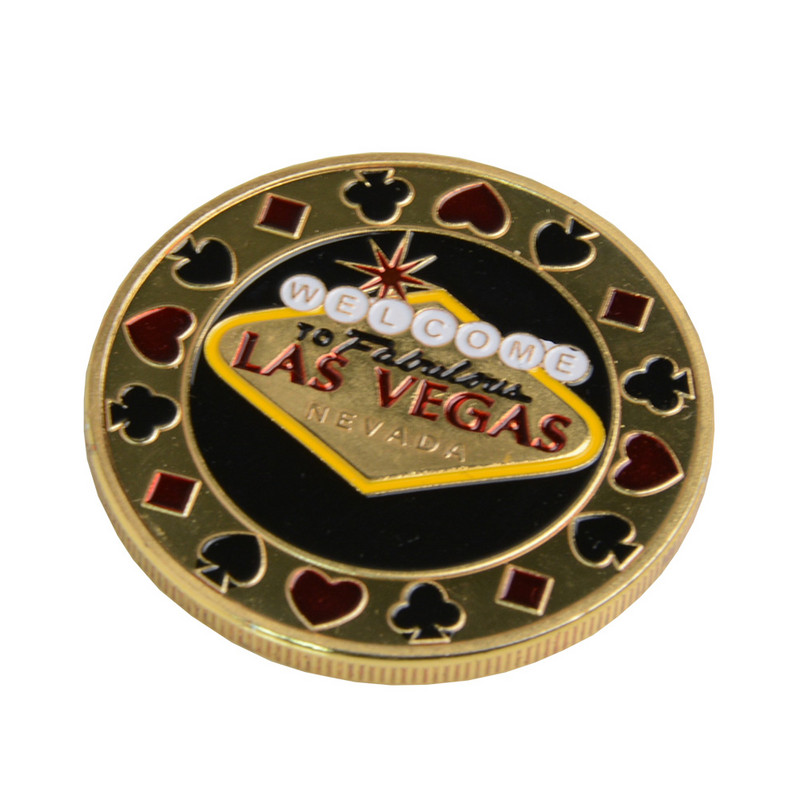 Hot Quality Poker Card Guard Protector fém token érme műanyag borítással Texas póker zsetonkészlet LAS VEGAS gombjáték