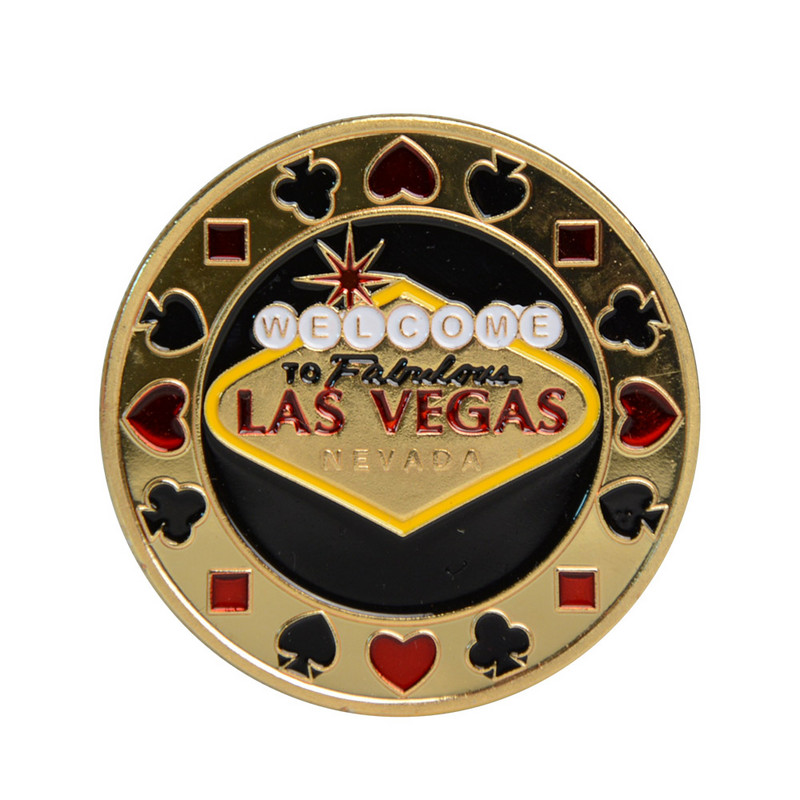 Hot Quality Poker Card Guard Protector fém token érme műanyag borítással Texas póker zsetonkészlet LAS VEGAS gombjáték