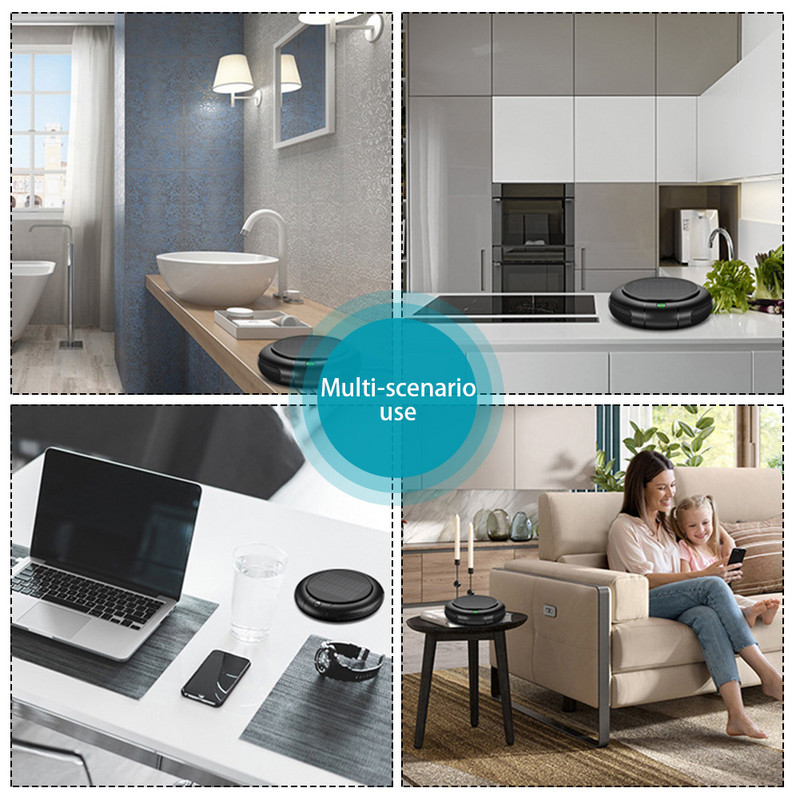 Ηλιακός καθαριστής αέρα αυτοκινήτου Usb Oxygen Cleaner Negative Ion 1200Mah HEPA Filter PM2.5 Smoke Remover Αναλώσιμα εσωτερικού αέρα Fresh Car