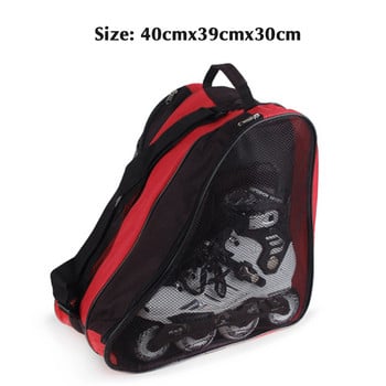 Триъгълна чанта за ролкови кънки с регулируема презрамка и метални куки за кънки за лед Ролкови кънки