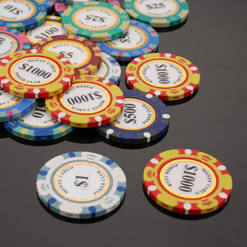 5 τμχ Κεραμικά Σετ μάρκες πόκερ Πήλινα κέρματα καζίνο 40 χιλιοστών Κέρματα μάρκες πόκερ ψυχαγωγία Κέρματα δολαρίων