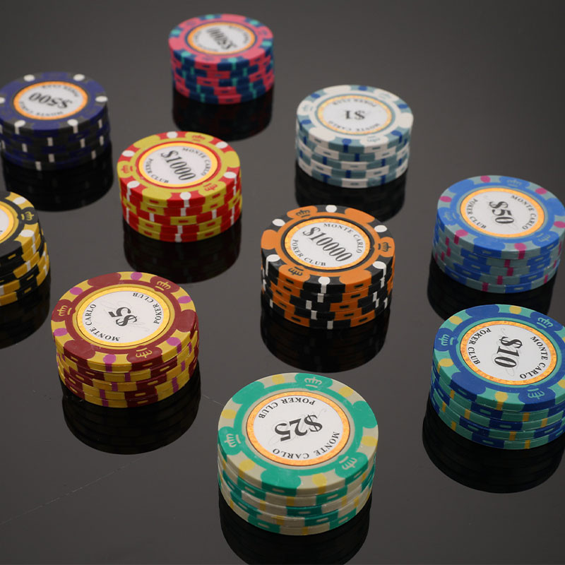 5 vnt Keraminių pokerio žetonų rinkinys Molio kazino monetos 40 mm monetos Pokerio žetonai Pramogos Dolerių monetos