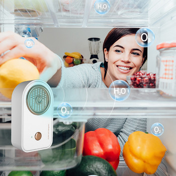 Αποσμητικό ψυγείου Αποστειρωτής Οικιακής Κουζίνας Καθαριστής αέρα με Όζον Διατηρώντας Φρέσκο Επαναφορτιζόμενο Αποσμητικό για Ψυγείο