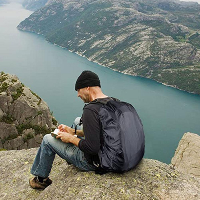 Kuuma vihmakatte seljakott helkur 30L 40L veekindel kott taktikaline matkakaamera ronimine telkimine õues tolmu vihmakile D8C9