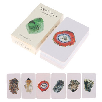 Crystals Tarot Κάρτα γραφείου Oracle Divination Game Deck Party Κάρτες αστρολογίας Oracle Cards παιχνίδι για γυναίκες Κορίτσι Oracle Cards