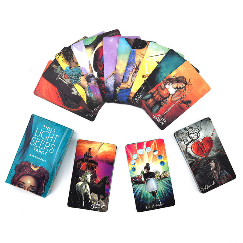 Šviesos regėtojų taro stalo kortos Orakulo būrimo žaidimas Vakarėlis Astrologijos kortos Orakulo kortų žaidimas moterims Merginų Taro kortos