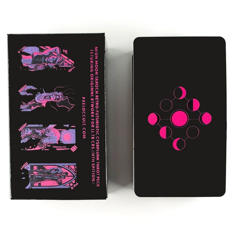 Neon Moon Tarot Deck Cărți de tarot pentru Destin Divination Tarot Deck cu ghid PDF pentru femei fete care povestesc Prophecy Deck Oracle