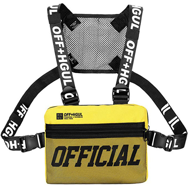 Funktsionaalne taktikaline rinnakott Moodne Bullet Hip Hop Vest Tänavarõivaste kott vööpakk Naiste must rinnakott