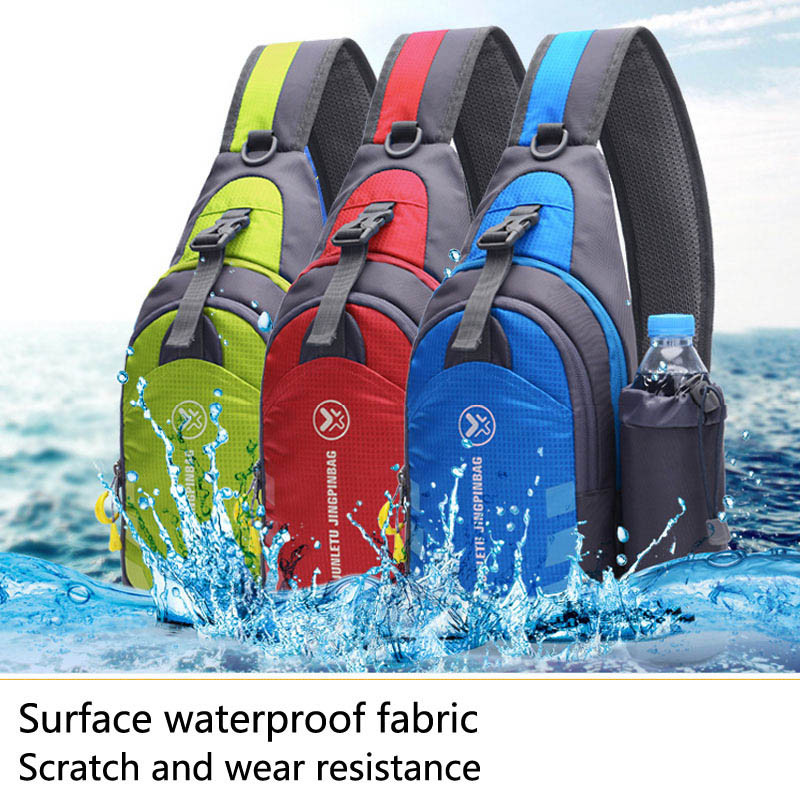 Välisport Sling Fanny Pack Veekindel matkaseljakott Päevakott Jalgrattasõit Fitness Crossbody rinnakott meestele, naised