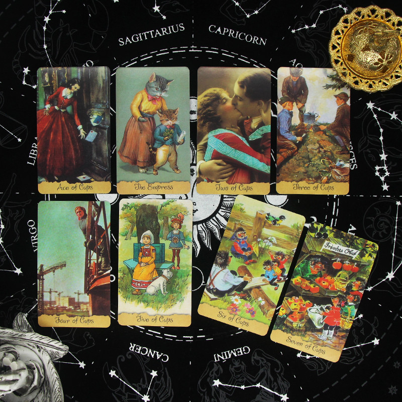 2023. aasta uues stiilis romaan, populaarne tarot noortele Saladuslikud saatuse ennustamise tarotid elektroonilise QR-koodiga