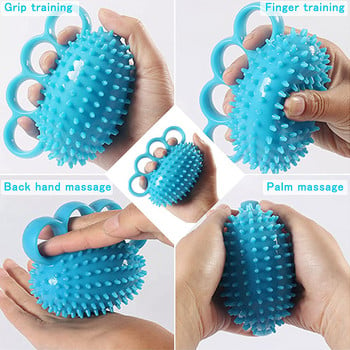 TPR Τέσσερα δάχτυλα Hand Grip Ball Rehabilitation Primary Training Soft Finger Strengthener Massager Ball Workout from Home 3colors