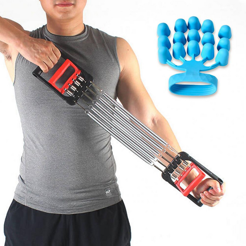 Fitneso traukiklis Ilgalaikis, plačiai naudojamas rankenos treniruoklis Pirštų riešo traukiklis mankštinantis Naudoti rankų treniruoklio pirštų mankštos juosta