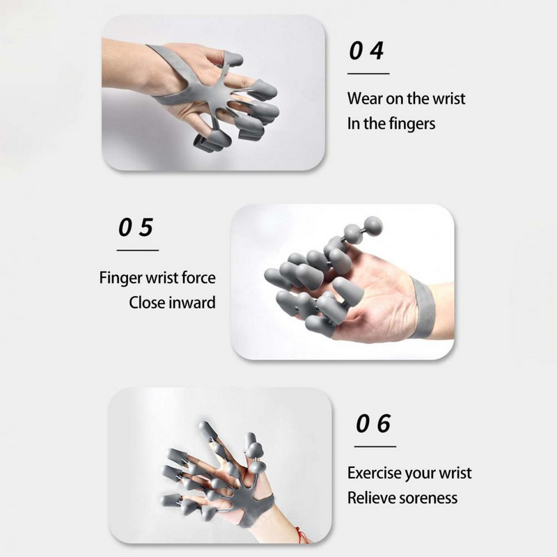 Fitneso traukiklis Ilgalaikis, plačiai naudojamas rankenos treniruoklis Pirštų riešo traukiklis mankštinantis Naudoti rankų treniruoklio pirštų mankštos juosta