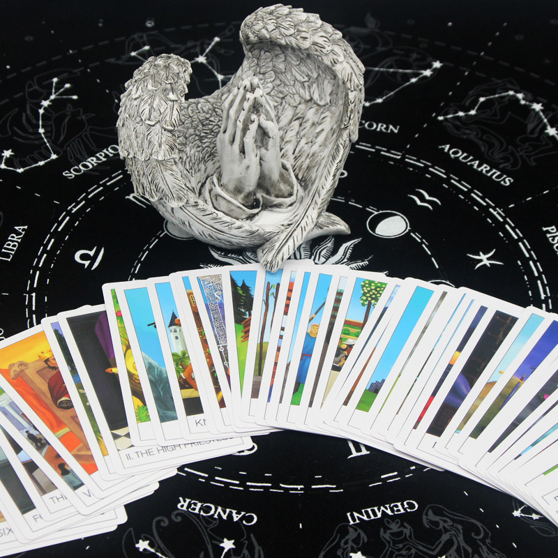 2023 m. Naujas dizainas Aukštos kokybės Taro vandeniui atsparios kaladės kortos Likimo būrimas Žaidimo kortos Paslaptingos