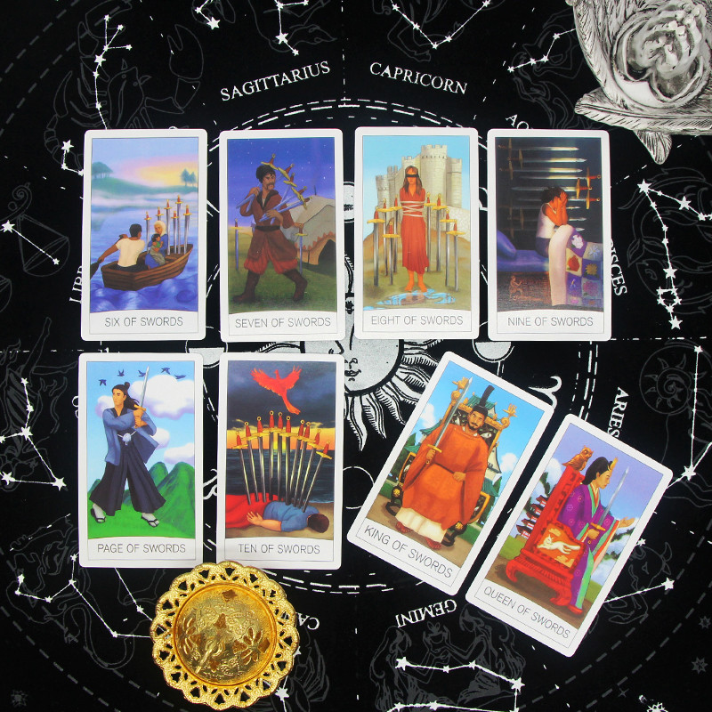 2023 m. Naujas dizainas Aukštos kokybės Taro vandeniui atsparios kaladės kortos Likimo būrimas Žaidimo kortos Paslaptingos