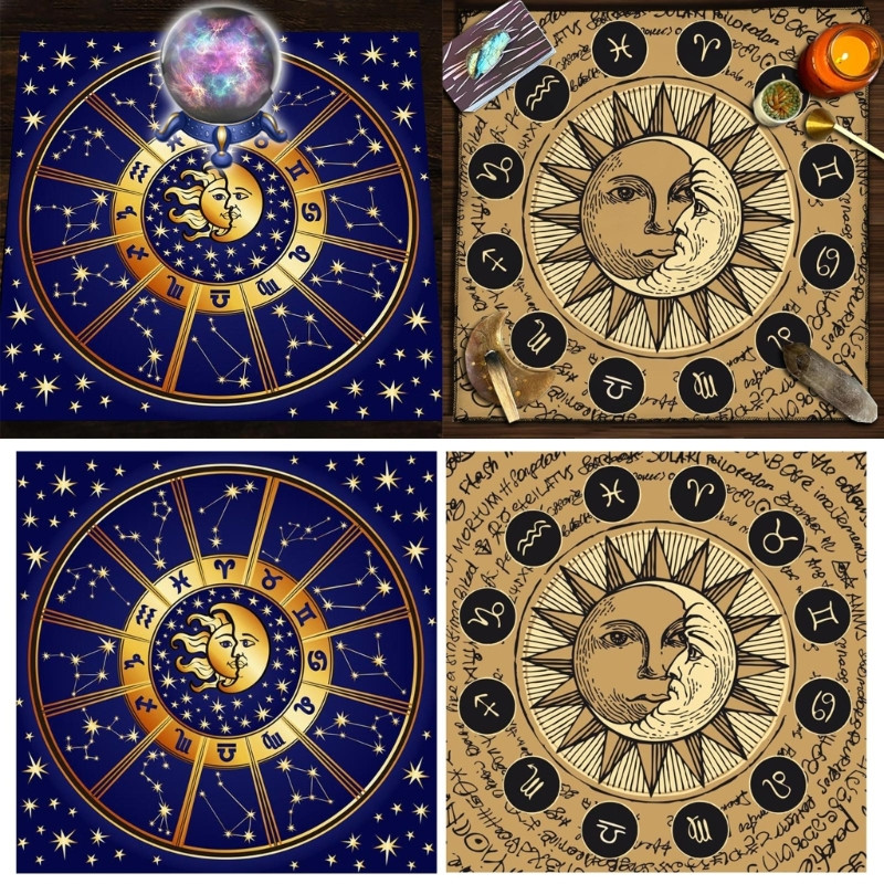 652D žvaigždynai Taro raštas Staltiesė Grybų kaukolė Gobelenas Stalo žaidimas Sėkmės altoriaus audeklo fonas Gobelenas Pradžia