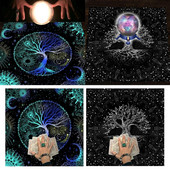 Tarot kártya Abrosz Életfák Jóslások Gobelin Boszorkánykellékek