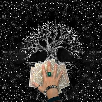 Τραπεζομάντιλο με κάρτα Tarot Trees Of Life Divinations Tapestry Witchcraft Supplies