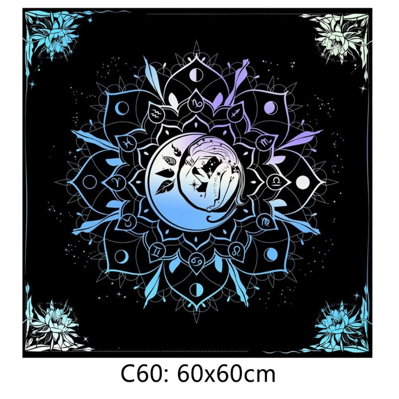 Didelė Mėnulio fėja Žolės Taluo Kortelės Staltiesė Neperšlampama raukšlių Kvadratinė staltiesė valgomojo kempingo vakarėliui