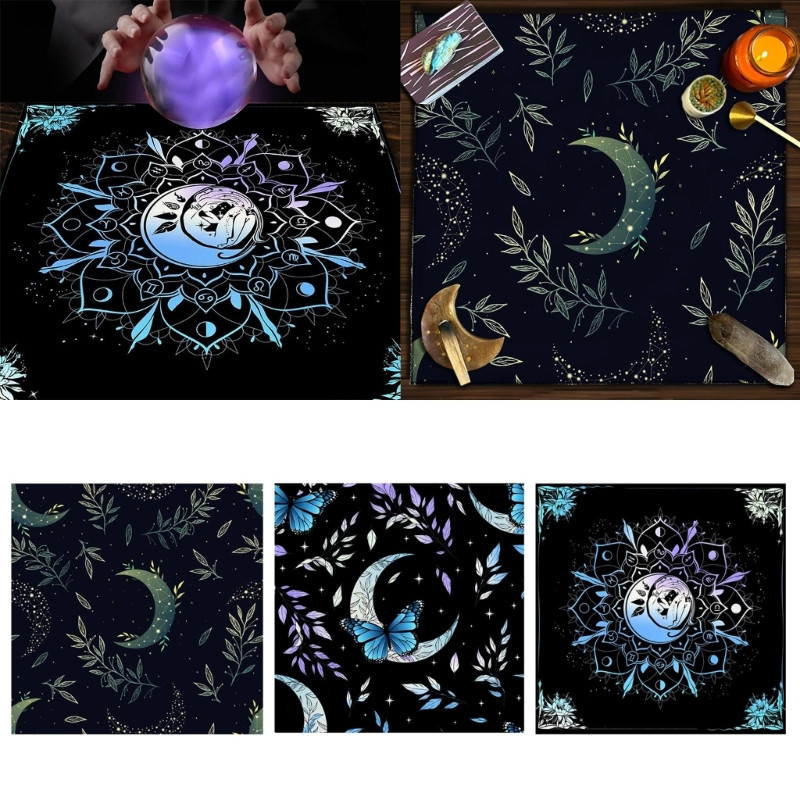 Didelė Mėnulio fėja Žolės Taluo Kortelės Staltiesė Neperšlampama raukšlių Kvadratinė staltiesė valgomojo kempingo vakarėliui