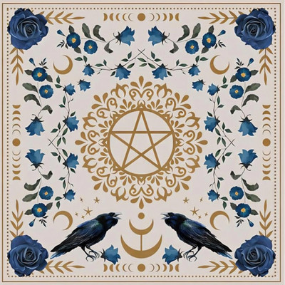 Asztaltakaró Asztrológia Orákuszok Játék Szőnyeg négyzet alakú inga oltár asztalterítő