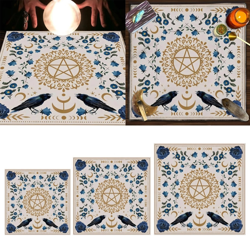 Asztaltakaró Asztrológia Orákuszok Játék Szőnyeg négyzet alakú inga oltár asztalterítő