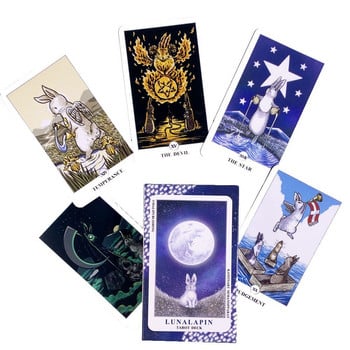 Tarot Lunalapin Rabbit Tarot Deck Κάρτες Ταρώ Oracle Divination Game Deck Party Astrology Cards Oracle Cards Game for Women Girl