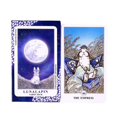 Tarot Lunalapin Iepure Tarot Deck Cărți de tarot Oracle Divination Game Deck Deck Party Cards Astrologie Oracle Cards Game for Women Girl