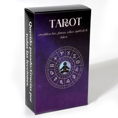 Tarot karte Nagnuti špil tarota na španjolskom s PDF vodičem Savršen alat za proricanje Društvena igra za početnike i stručnjake