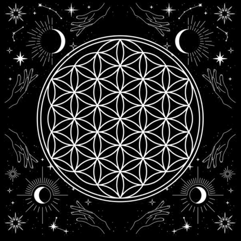 Kvadratinės formos švytuokliniai būrimai kilimėlis altoriaus staltiesė stalo žaidimų kortelių padėklas Rune staltiesė metafizinis stalo žaidimų kilimėlis