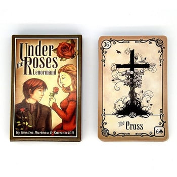 Under The Roses Lenormand Oracle Deck за жени Момичета Игра с карти Таро Настолна игра Oracles Deck Мистериозно гадаене